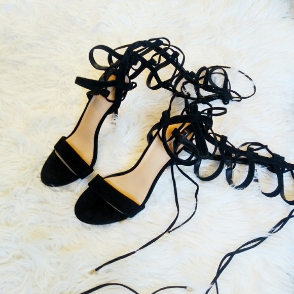 Black Aldo Knee High Heels - Picture 7 of 8